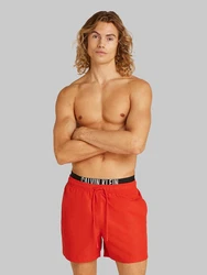 Calvin Klein Swimwear Badeshorts MEDIUM DOUBLE WB rot/schwarz/weiß