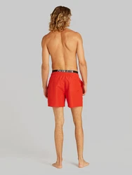 Calvin Klein Swimwear Badeshorts MEDIUM DOUBLE WB rot/schwarz/weiß