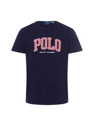 T-Shirt marine / orange / wei
