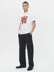 WOOD WOOD T-Shirt 'Ace Eyes' rot / schwarz / weiß