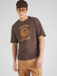 JACK & JONES T-Shirt 'VICTO' dunkelbraun