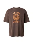 JACK & JONES T-Shirt 'VICTO' dunkelbraun JACK & JONES T-Shirt 'VICTO' dunkelbraun