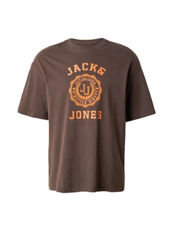 JACK & JONES T-Shirt 'VICTO' dunkelbraun