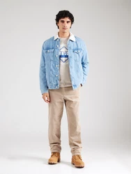 Jack & Jones T-Shirt JJELOGO TEE SS O-NECK 2 COL SS25 SN ecru/hellblau/wei