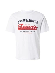 Jack & Jones T-Shirt JJELOGO TEE SS O-NECK 2 COL SS25 SN rot/schwarz/weiß