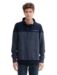 TOM TAILOR Sweatshirt mit Stehkragen mit Logo Badge Dunkelblau/Blau/Grau/Dunkelblau/Blau/Grau/Dunkelblau/Blau/Grau/Dunkelblau/Blau/Grau/Dunkelblau/Blau/Grau/Dunkelblau/Blau/Grau/Dunkelblau/Blau/Grau/Dunkelblau/Blau/Grau/Dunkelblau/Blau/Grau/Dunkelblau/Blau/Grau/Dunkelblau/Blau/Grau/Dunkelblau/Blau/Grau