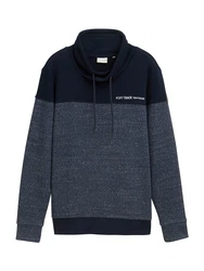 TOM TAILOR Sweatshirt mit Stehkragen mit Logo Badge Dunkelblau/Blau/Grau/Dunkelblau/Blau/Grau/Dunkelblau/Blau/Grau/Dunkelblau/Blau/Grau/Dunkelblau/Blau/Grau/Dunkelblau/Blau/Grau/Dunkelblau/Blau/Grau/Dunkelblau/Blau/Grau/Dunkelblau/Blau/Grau/Dunkelblau/Blau/Grau/Dunkelblau/Blau/Grau/Dunkelblau/Blau/Grau