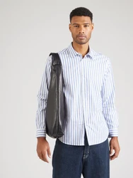 SELECTED HOMME Hemd 'SLHBARRON' taubenblau/hellblau/dunkelblau