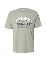 Jack & Jones T-Shirt JJELOGO TEE SS O-NECK 2 COL SS25 SN pastellgrn/schwarz/wei
