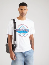 Jack & Jones T-Shirt JJELOGO TEE SS O-NECK 2 COL SS25 SN azur/grenadine/wei