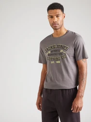 Jack & Jones T-Shirt JJELOGO TEE SS O-NECK 2 COL SS25 SN pastellgelb/schlammfarben/schwarz
