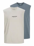 JACK & JONES Top 'JORVesterbro' beige / opal / schwarz