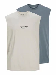 JACK & JONES Top 'JORVesterbro' beige / opal / schwarz