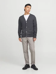 JACK & JONES Hose 'Marco Connor' dunkelbeige/hellgrau