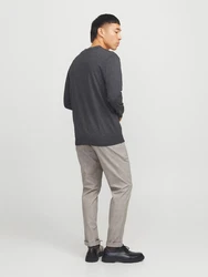 JACK & JONES Hose 'Marco Connor' dunkelbeige/hellgrau
