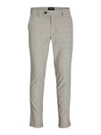 JACK & JONES Hose 'Marco Connor' dunkelbeige/hellgrau