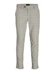 JACK & JONES Hose 'Marco Connor' dunkelbeige/hellgrau