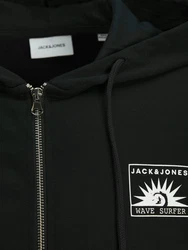 JACK & JONES Sweatjacke JJONE schwarz/weiß