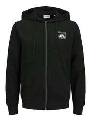 JACK & JONES Sweatjacke JJONE schwarz/weiß