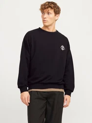 JACK & JONES Sweatshirt JJJACKIE MYSTIC schwarz/weiß