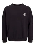JACK & JONES Sweatshirt JJJACKIE MYSTIC schwarz/weiß