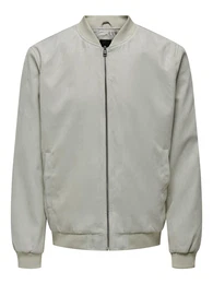 bergangsjacke 'Lucas' greige / hellgrau