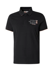 CAMP DAVID Poloshirt graphit/hellorange/schwarz