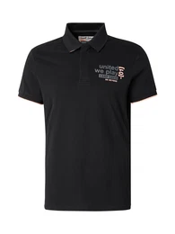 Poloshirt graphit / hellorange / schwarz