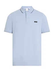 Calvin Klein Poloshirt STRETCH PIQUE TIPPING POLO blau