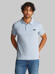 Calvin Klein Poloshirt STRETCH PIQUE SLIM BUTTON POLO blau