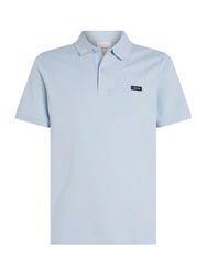 Calvin Klein Poloshirt STRETCH PIQUE SLIM BUTTON POLO blau