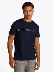 Tommy Jeans T-Shirt navy / cranberry / weiß