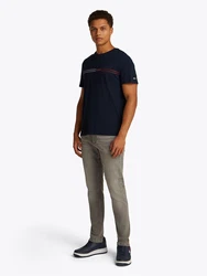 Tommy Jeans T-Shirt navy / cranberry / weiß