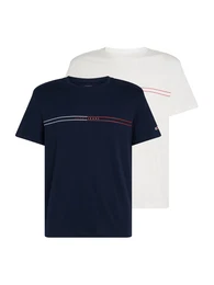 T-Shirt navy / cranberry / wei