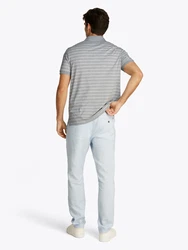 TOMMY HILFIGER Poloshirt SEASONAL graumeliert/weiß