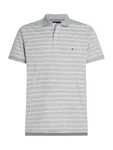TOMMY HILFIGER Poloshirt SEASONAL graumeliert/weiß