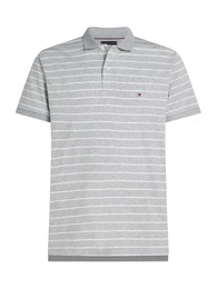 Poloshirt graumeliert / wei