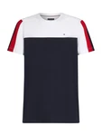TOMMY HILFIGER T-Shirt marine / rubinrot / weiß
