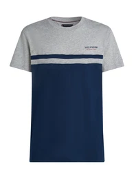 T-Shirt navy / grau