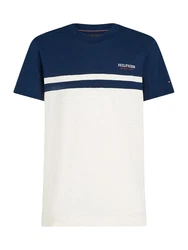 TOMMY HILFIGER T-Shirt blau/weimeliert