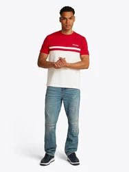 TOMMY HILFIGER T-Shirt rot/weiß