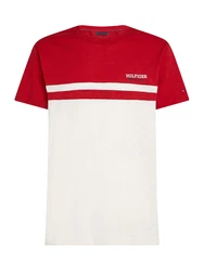 TOMMY HILFIGER T-Shirt rot/weiß