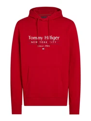 TOMMY HILFIGER Sweatshirt rauchgrau/rot/weiß