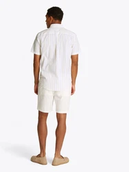 TOMMY HILFIGER Hemd 'Flex' pastellgelb/weiß