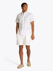 TOMMY HILFIGER Hemd 'Flex' pastellgelb/weiß