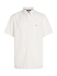 TOMMY HILFIGER Hemd 'Flex' pastellgelb/weiß