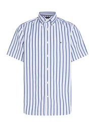 TOMMY HILFIGER Hemd 'Flex' blau/weiß