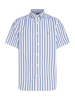 TOMMY HILFIGER Hemd 'Flex' blau/weiß