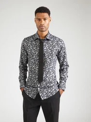 SELECTED HOMME Hemd 'SLHPERFORMANCE' schwarz/weiß