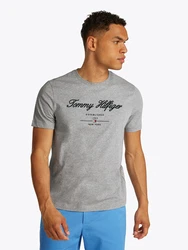 TOMMY HILFIGER T-Shirt graumeliert/schwarz